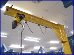 Swing jib cranes
